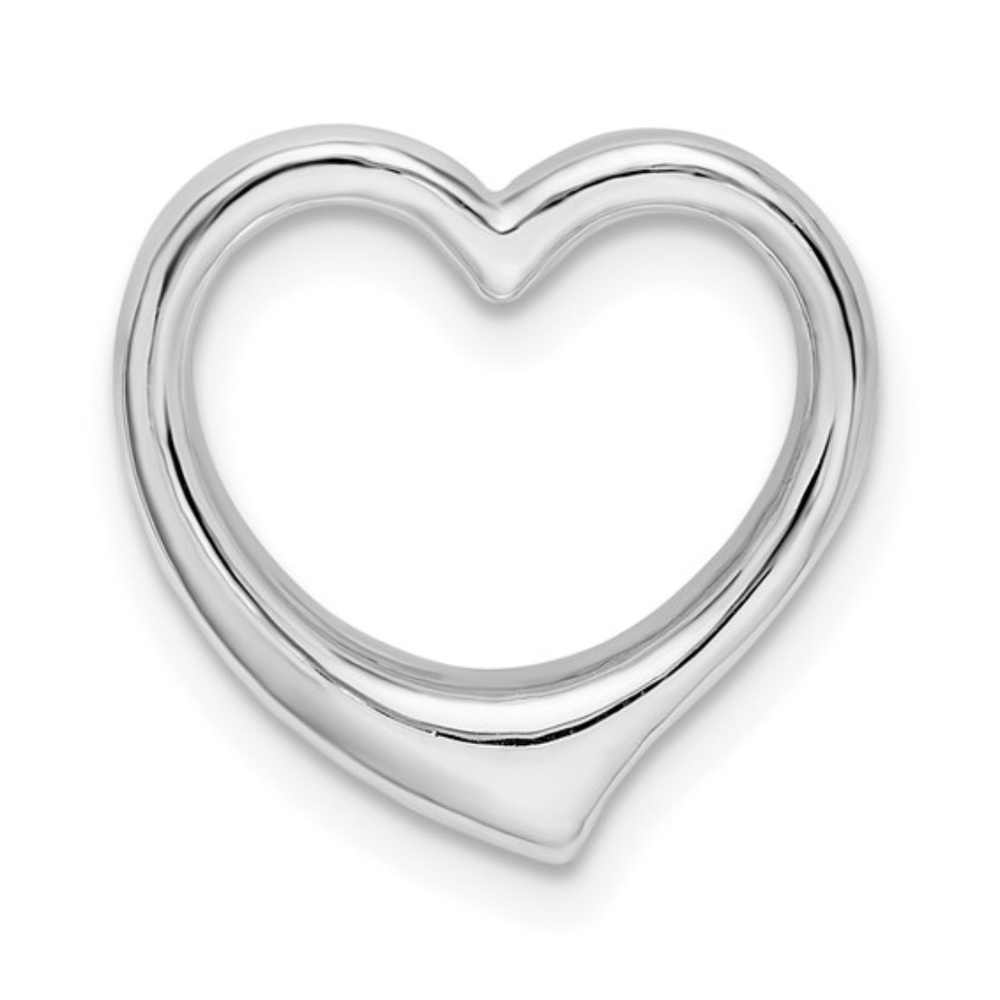 Floating Heart Pendant 3d Solid Sterling Silver - image 1